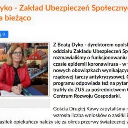 Kadr z programu Druga Kawa w 24Opole.pl