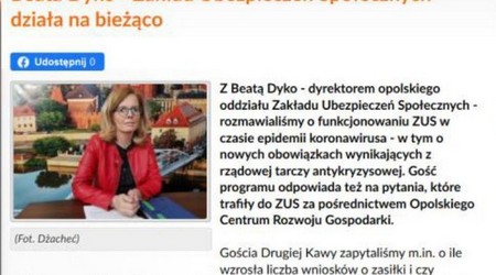Kadr z programu Druga Kawa w 24Opole.pl